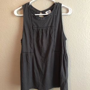 Old Navy Gray Tank with Cut Out details